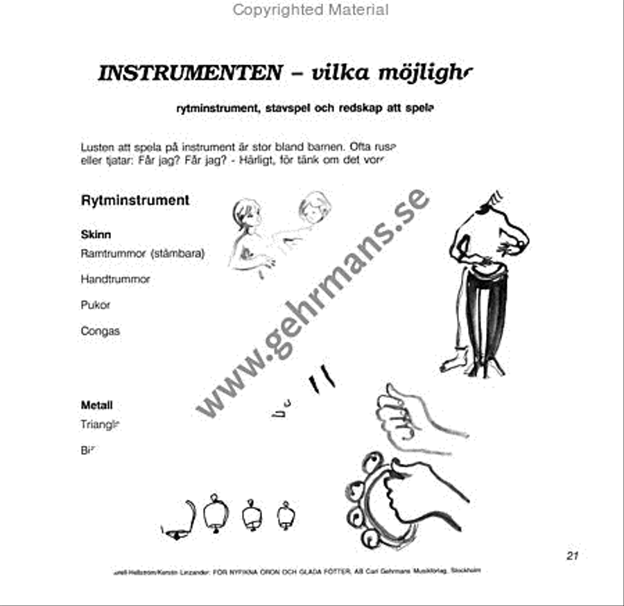 For nyfikna oron och glada fotter - metodbok Collection / Songbook scores gallery preview page 8