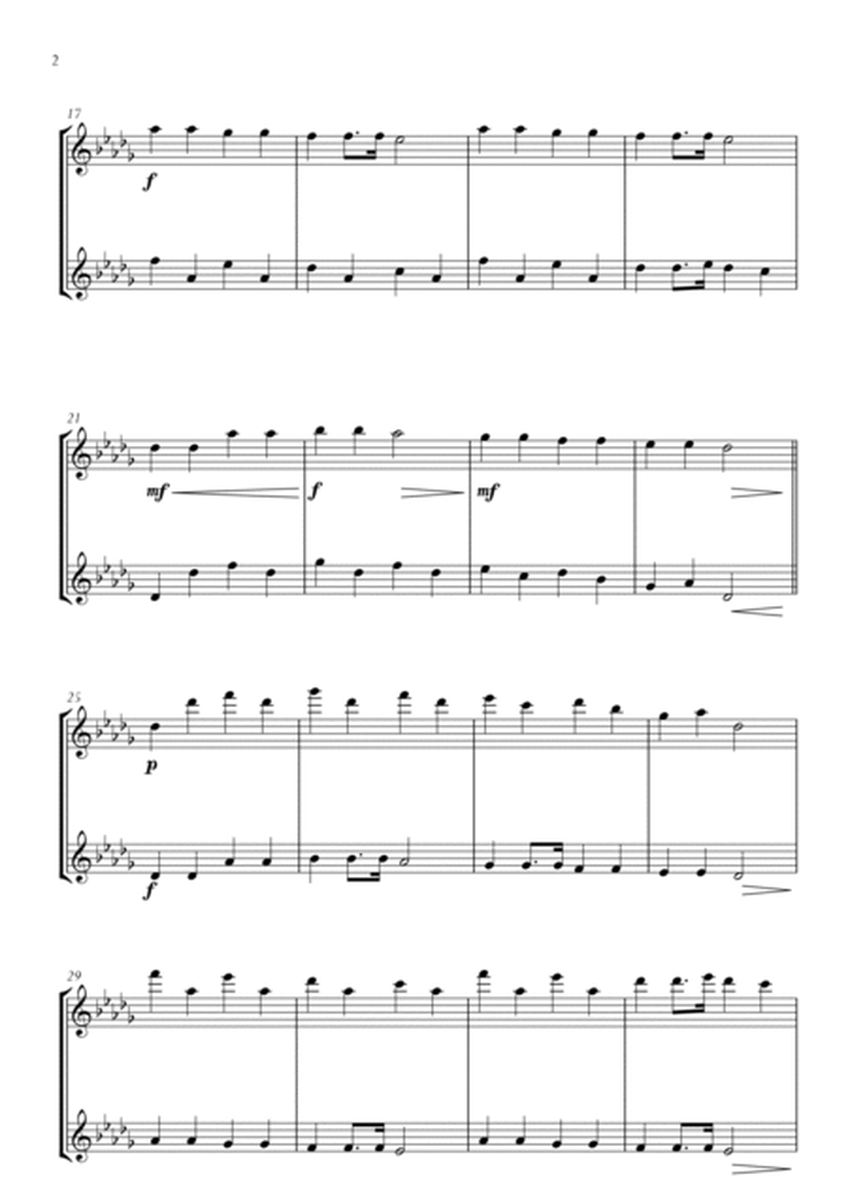 Twinkle Twinkle Little Star in B Major for Clarinet Duo. Easy version. image number null