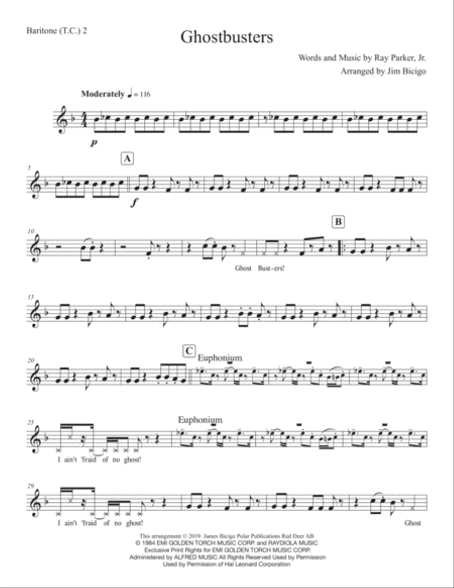 Ghostbusters Choir scores gallery preview page 6