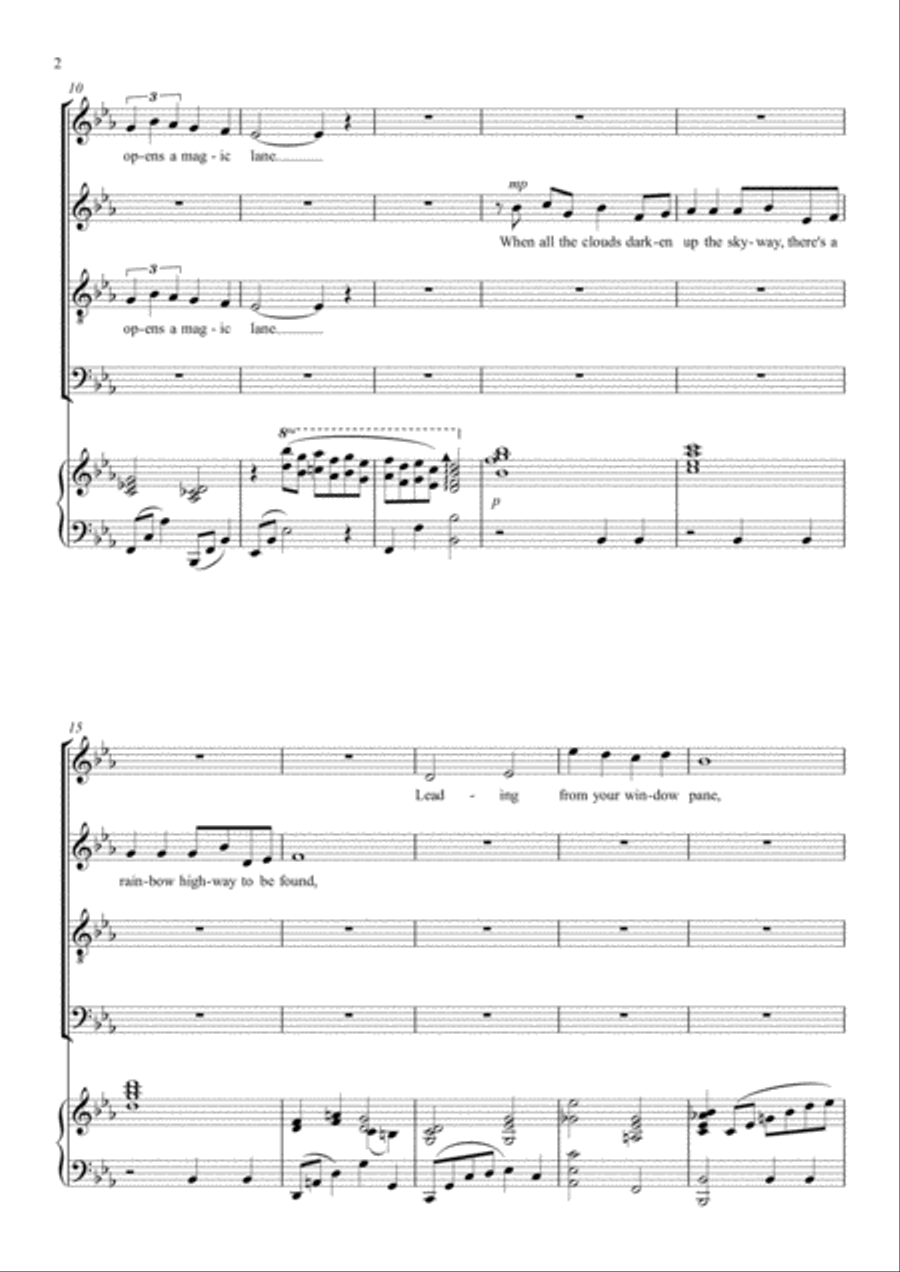Over The Rainbow (from The Wizard Of Oz) 4-Part scores gallery preview page 2