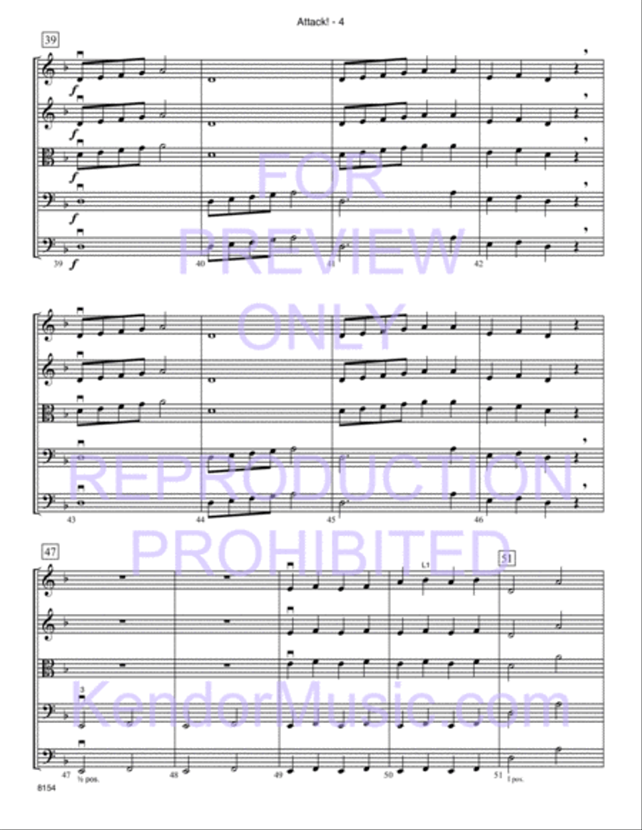 Attack! (Full Score) Attack! (Full Score) String Orchestra scores gallery preview page 5