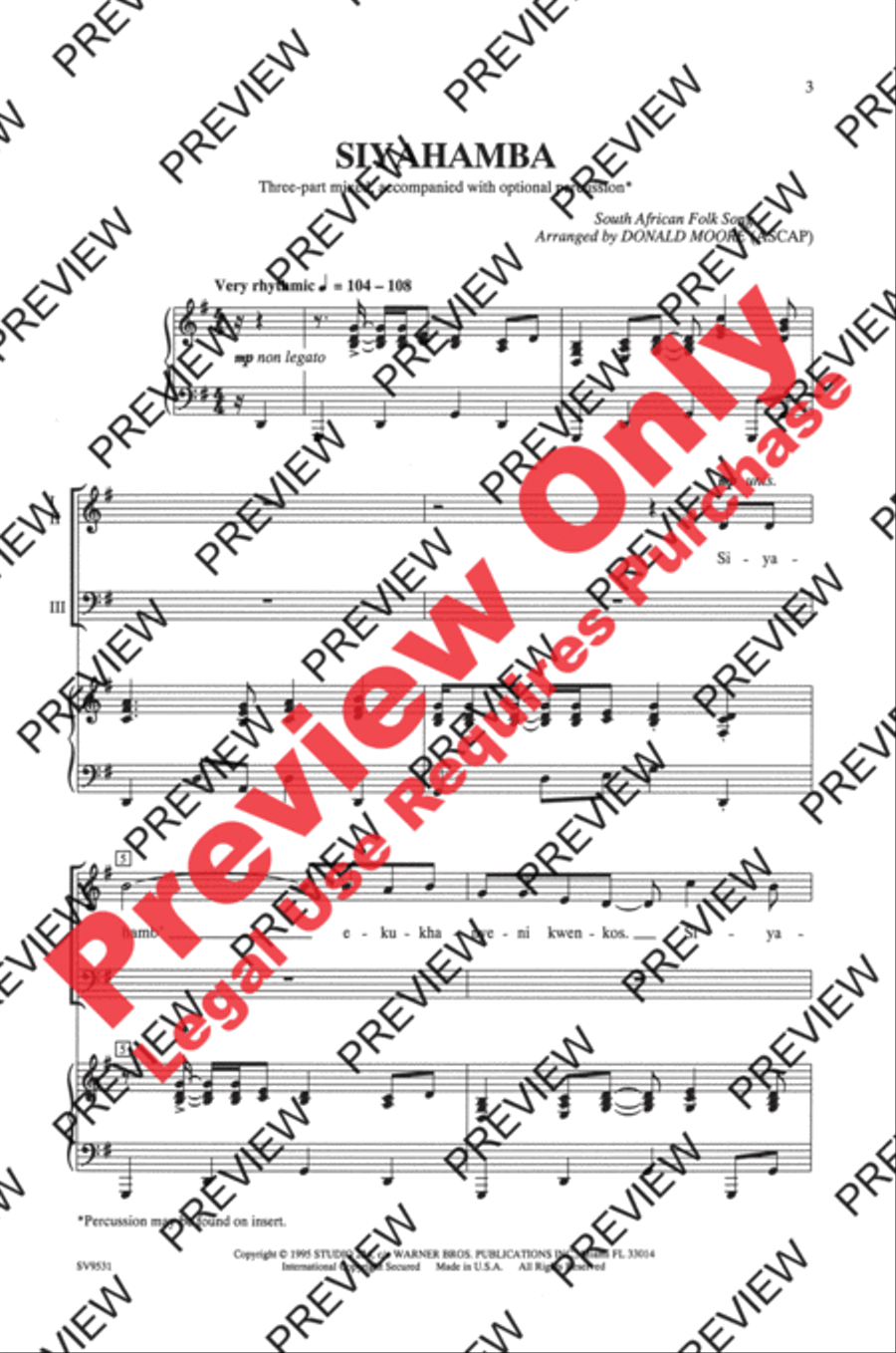 Siyahamba 3-Part scores gallery preview page 2
