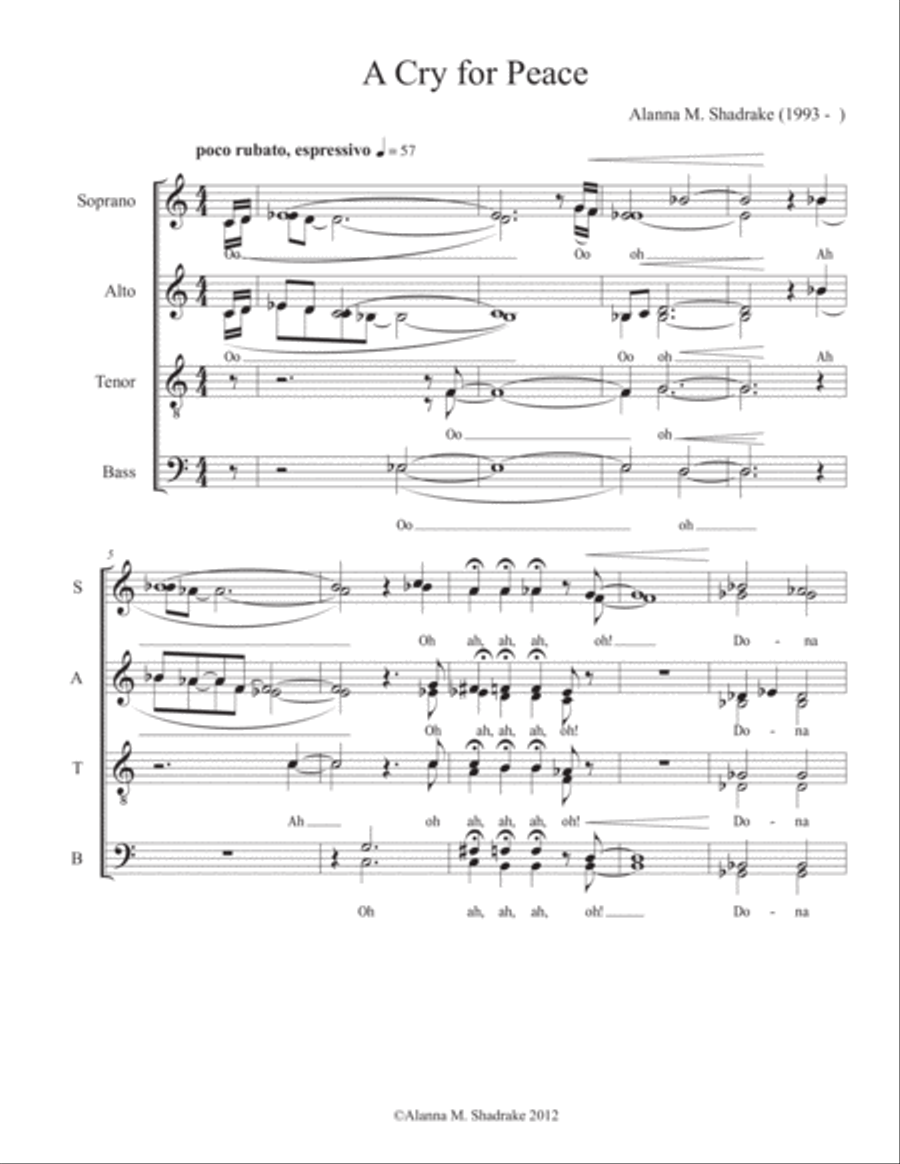 A Cry for Peace Divisi scores gallery preview page 2