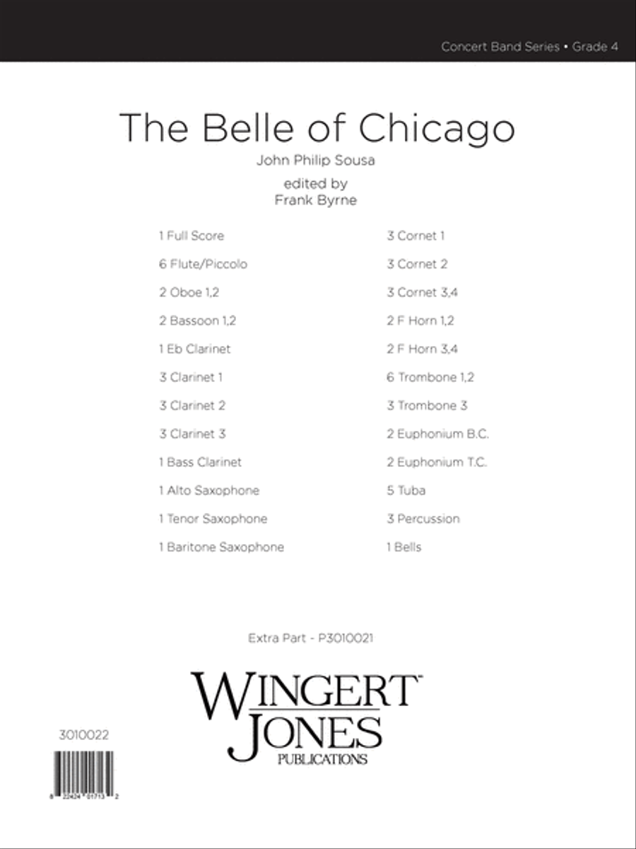 The Belle Of Chicago (Score) Concert Band scores gallery preview page 1