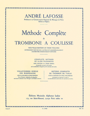 Book cover for Methode Complete De Trombone A Coulisse Volume 2/3