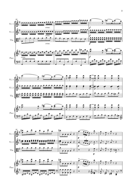 Eine Kleine Nachtmusik for 2 Violins, Viola and Piano image number null