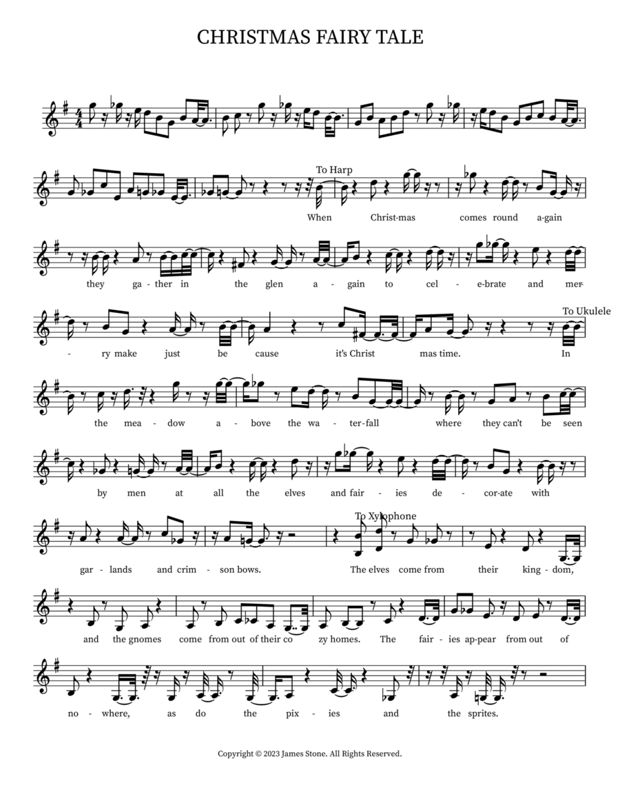 CHRISTMAS FAIRY TALE Piano Solo scores gallery preview page 1