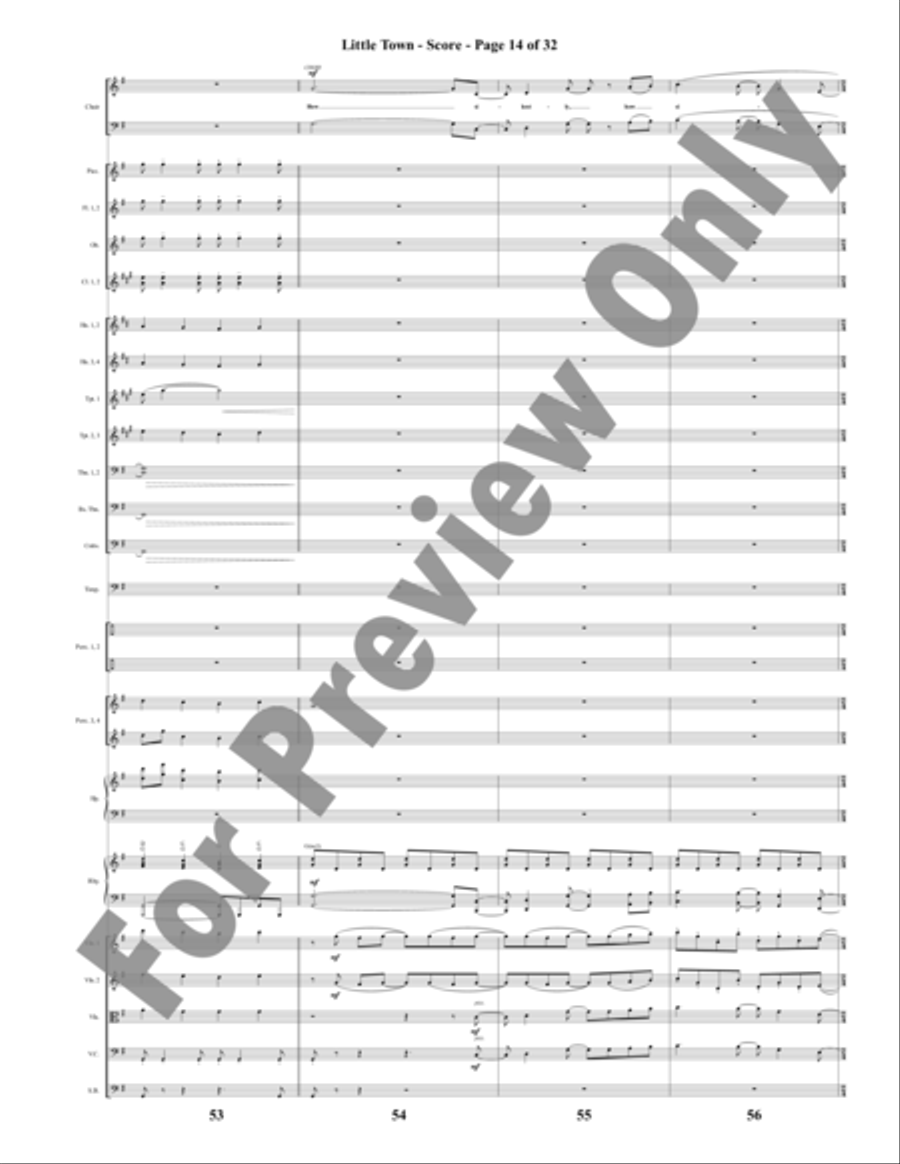 Little Town - Orchestration Little Town - Orchestration Choir scores gallery preview page 15