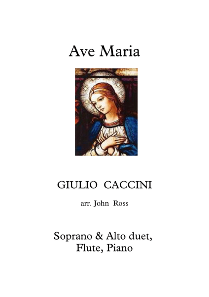 Ave Maria (Caccini) (Soprano, Alto, Flute, Piano) image number null