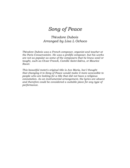 Song of Peace for Flute Choir image number null