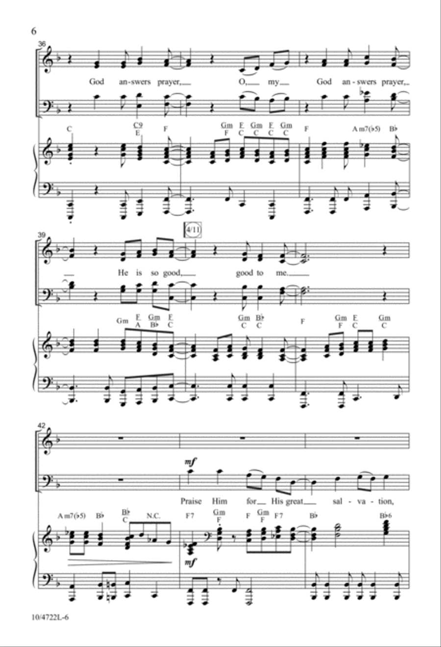 God Is So Good to Me God Is So Good to Me 4-Part scores gallery preview page 6