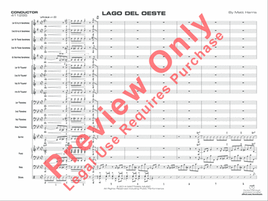 Lago del oeste Jazz Ensemble scores gallery preview page 4