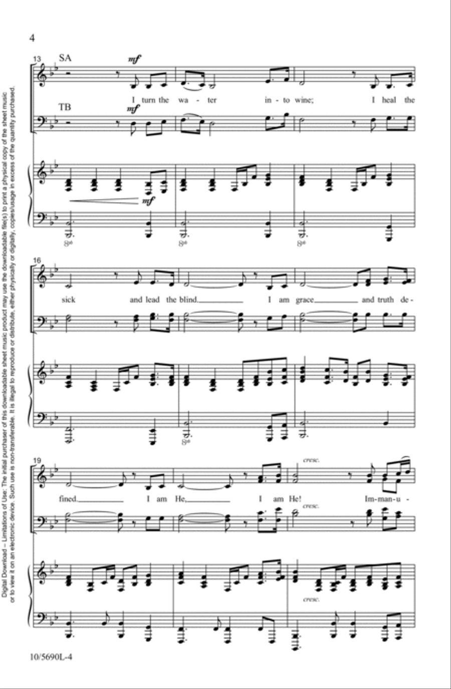 I Am He! 4-Part scores gallery preview page 4