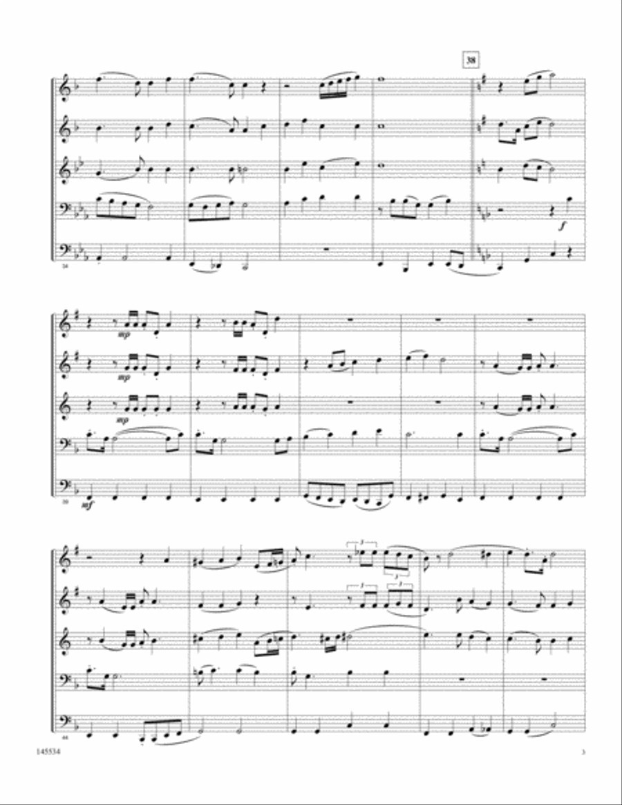 America The Beautiful Brass Quintet scores gallery preview page 3