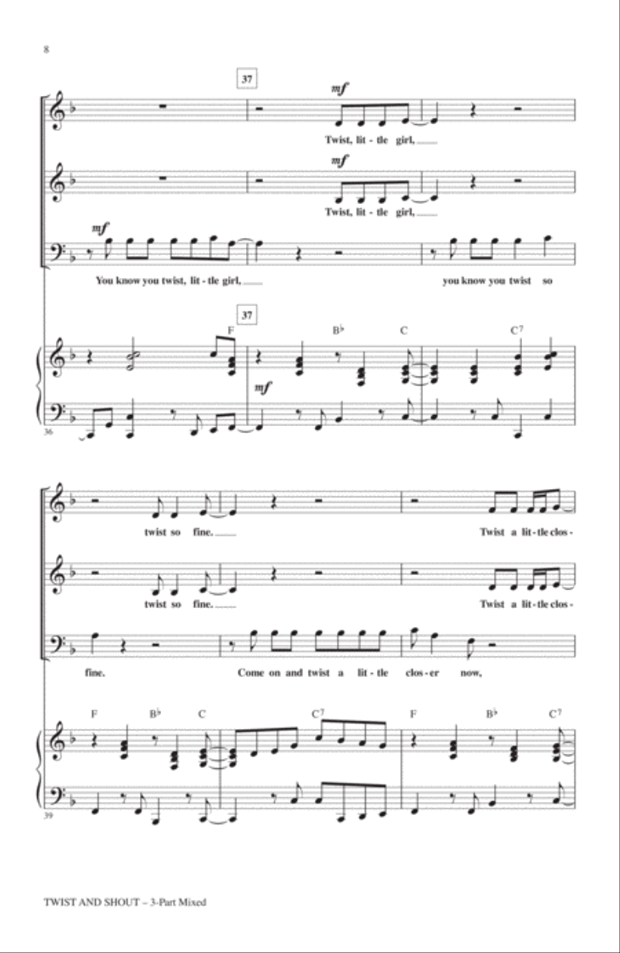 Twist And Shout 3-Part scores gallery preview page 6