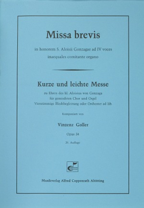 Book cover for Missa brevis