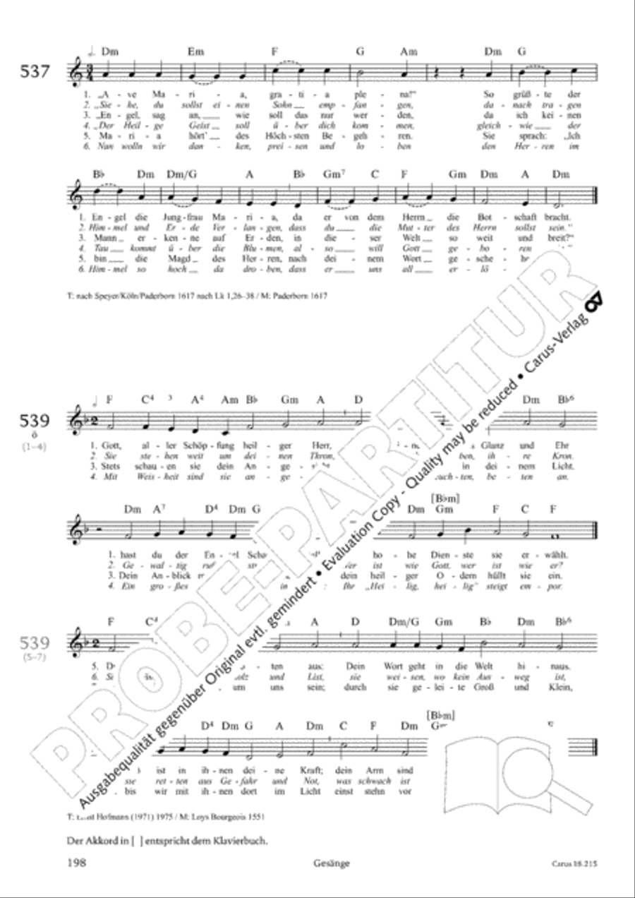 Gitarrenbuch zum Gotteslob Guitar scores gallery preview page 182