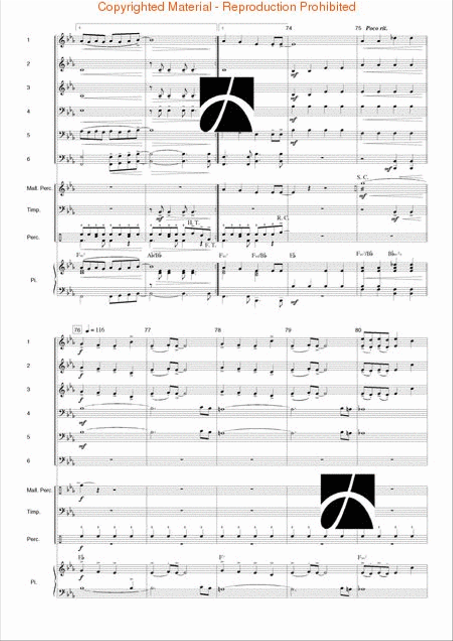 Junior Rock Sc/pt Grade 2 Concert Band scores gallery preview page 9