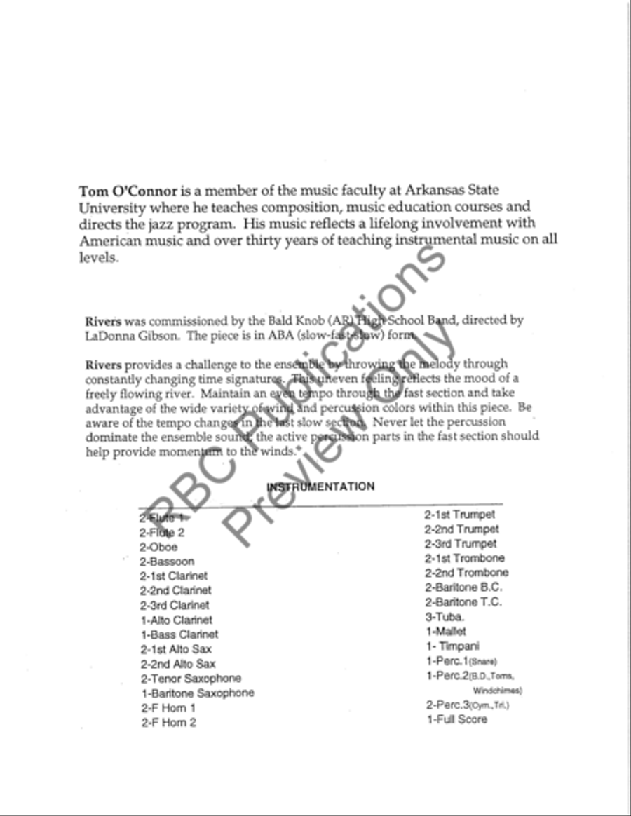 Rivers Concert Band scores gallery preview page 3
