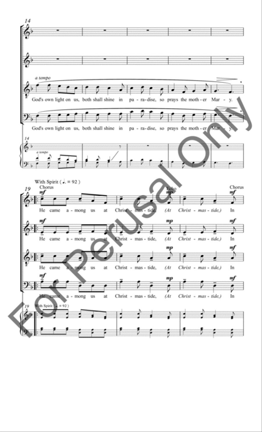 Song of the Crib Divisi scores gallery preview page 3