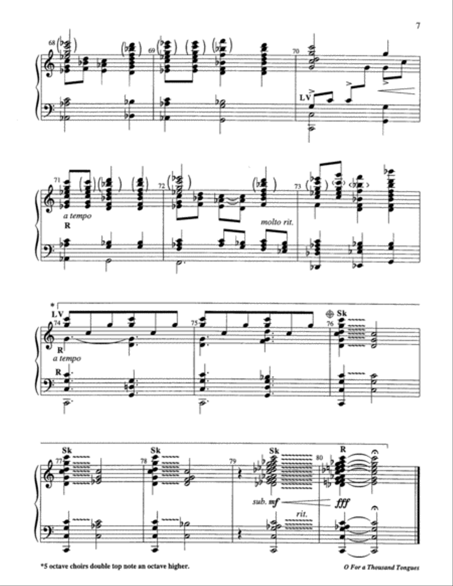 O for a Thousand Tongues 5-Octaves scores gallery preview page 13