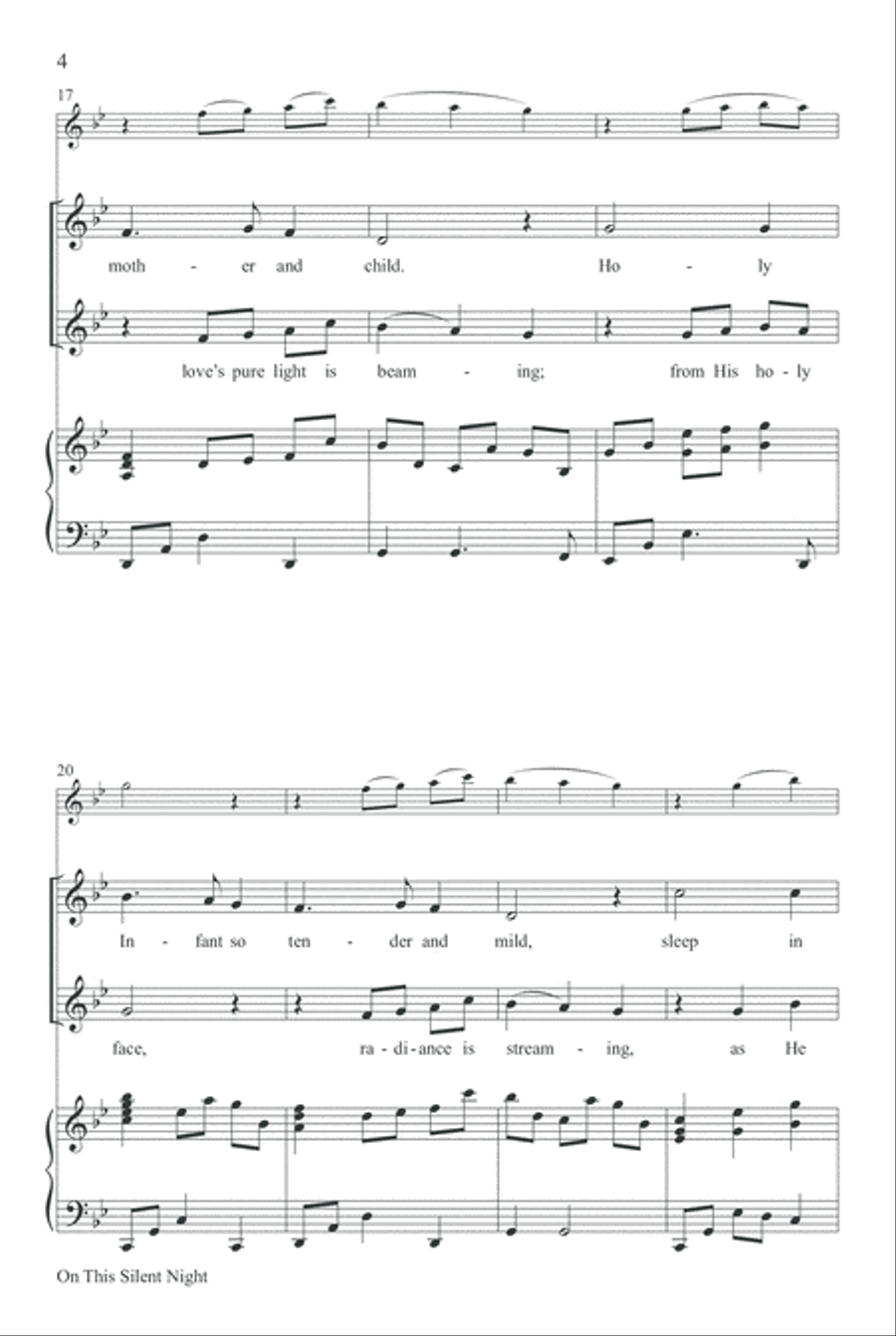 On This Silent Night (Digital) Unison Choir scores gallery preview page 4