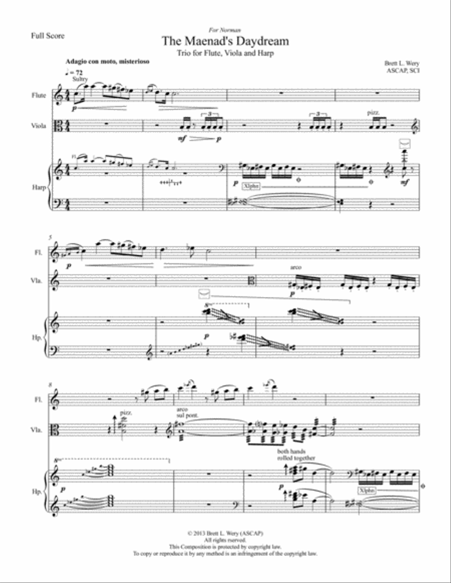 The Maenad's Daydream Small Ensemble scores gallery preview page 5