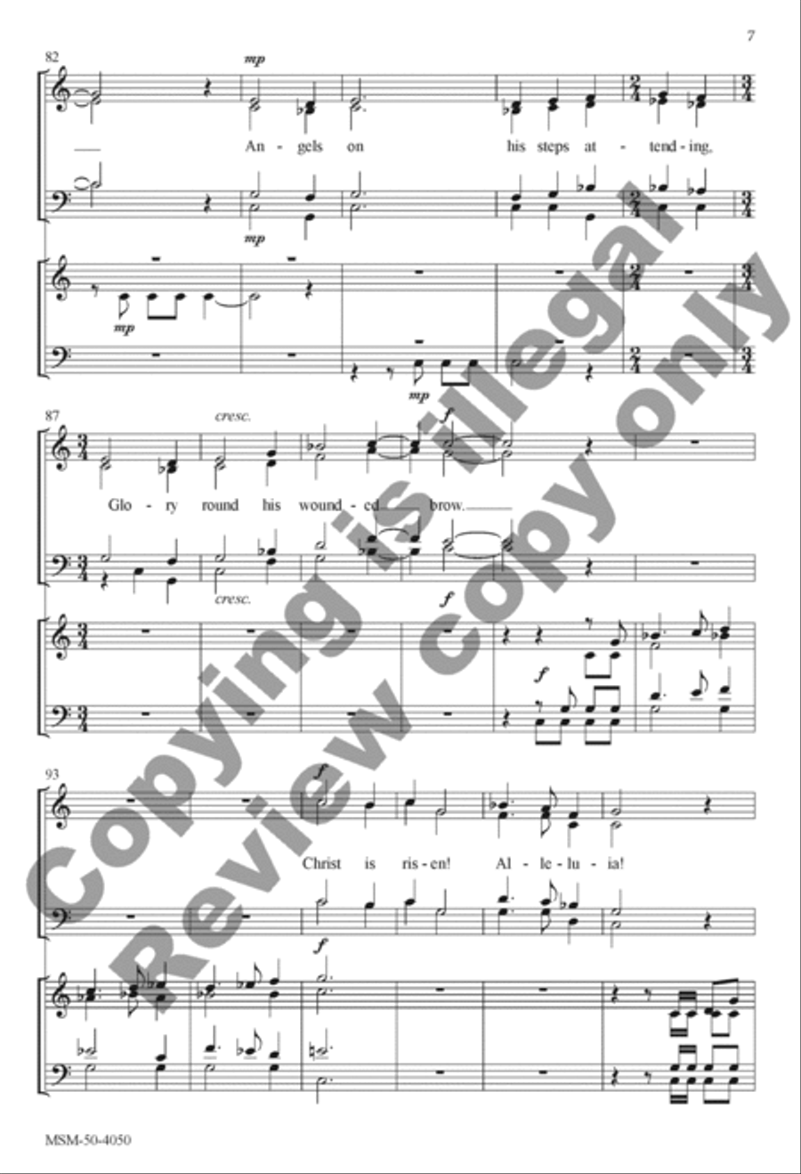 Christ Is Risen! Alleluia! 4-Part scores gallery preview page 7