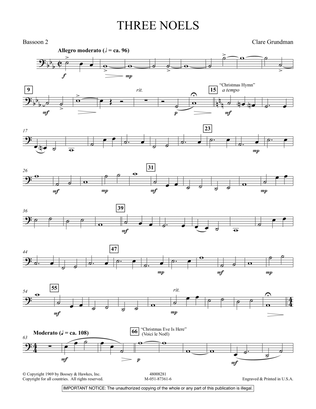 Three Noels - Bassoon 2