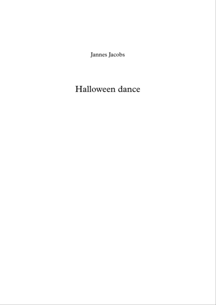 Halloween dance for Brass Band by Jannes Jacobs Brass Band scores gallery preview page 1