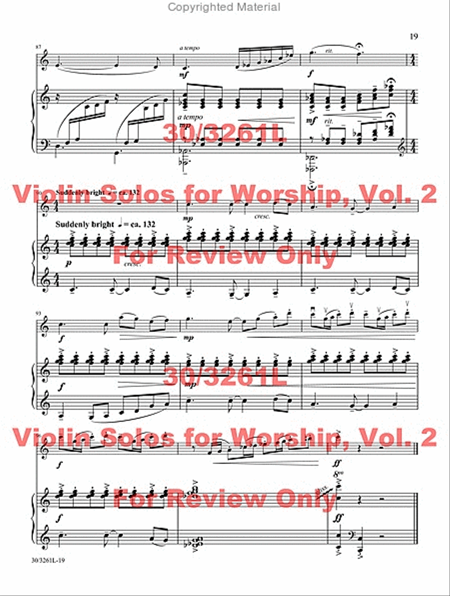 Violin Solos for Worship, Vol. 2 Violin Solo scores gallery preview page 17