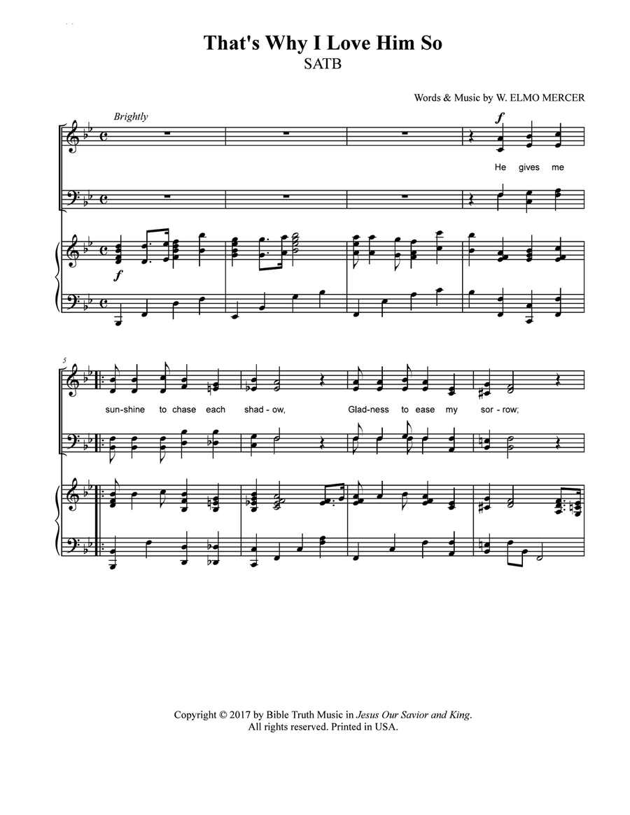 That's Why I Love Him So 4-Part scores gallery preview page 1