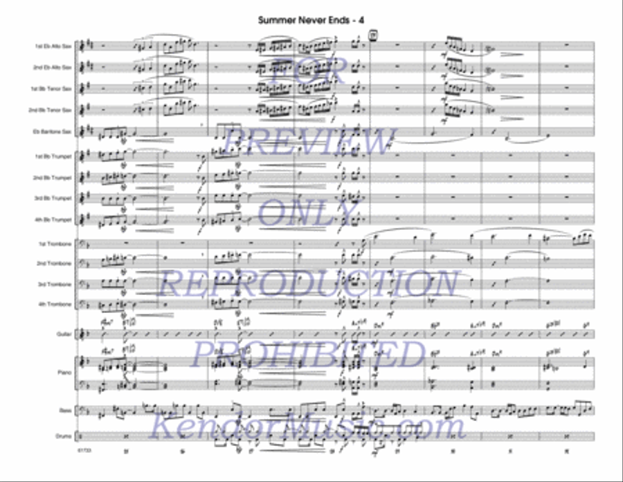 Summer Never Ends Jazz Ensemble scores gallery preview page 5