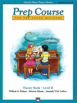 Book cover for Alfred's Basic Piano Prep Course Theory Book, Book B