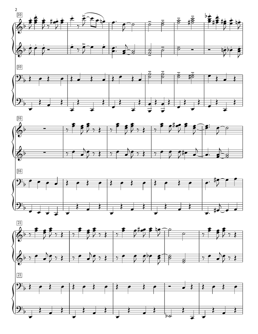 Cantina Band (from Star Wars: A New Hope) (arr. Phillip Keveren) Piano Duet scores gallery preview page 2