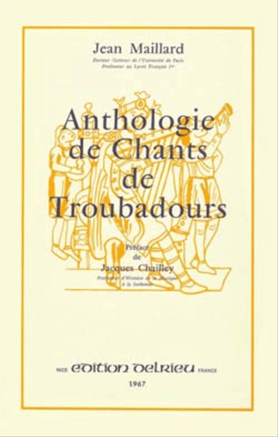 Anthologie Des Chants De Troubadours Voice - Sheet Music