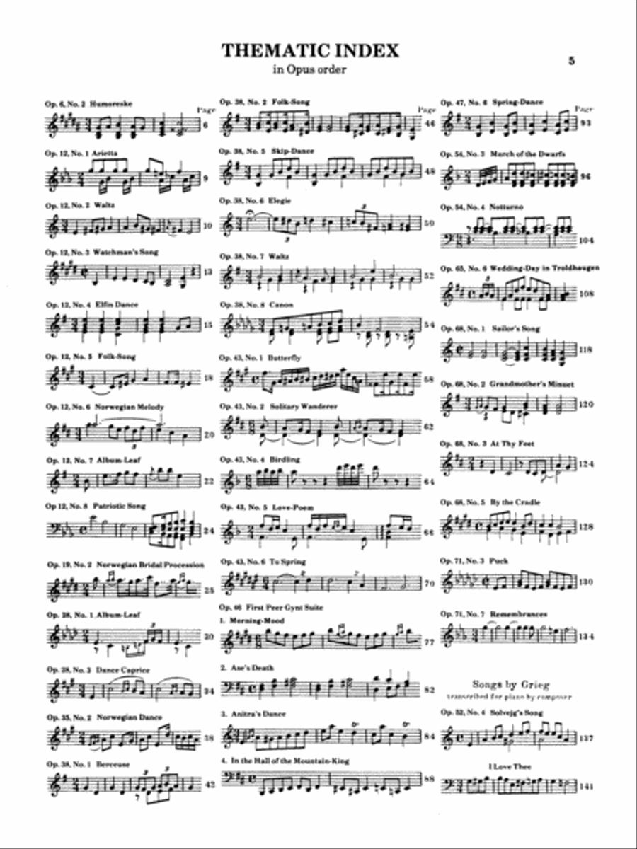Grieg -- Selected Works for the Piano Piano Solo scores gallery preview page 3