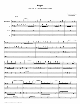 Fugue 15 from Well-Tempered Clavier, Book 2 (Euphonium-Tuba Quartet)