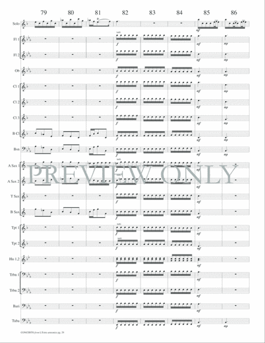 Concerto from L'Estro armonico Concert Band scores gallery preview page 32