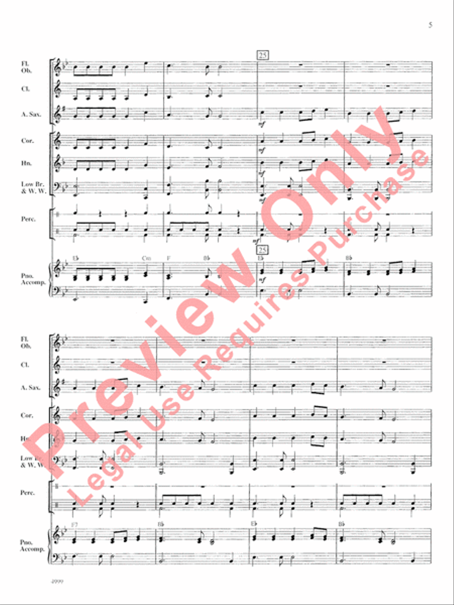 Crater Lake Overture Concert Band scores gallery preview page 6