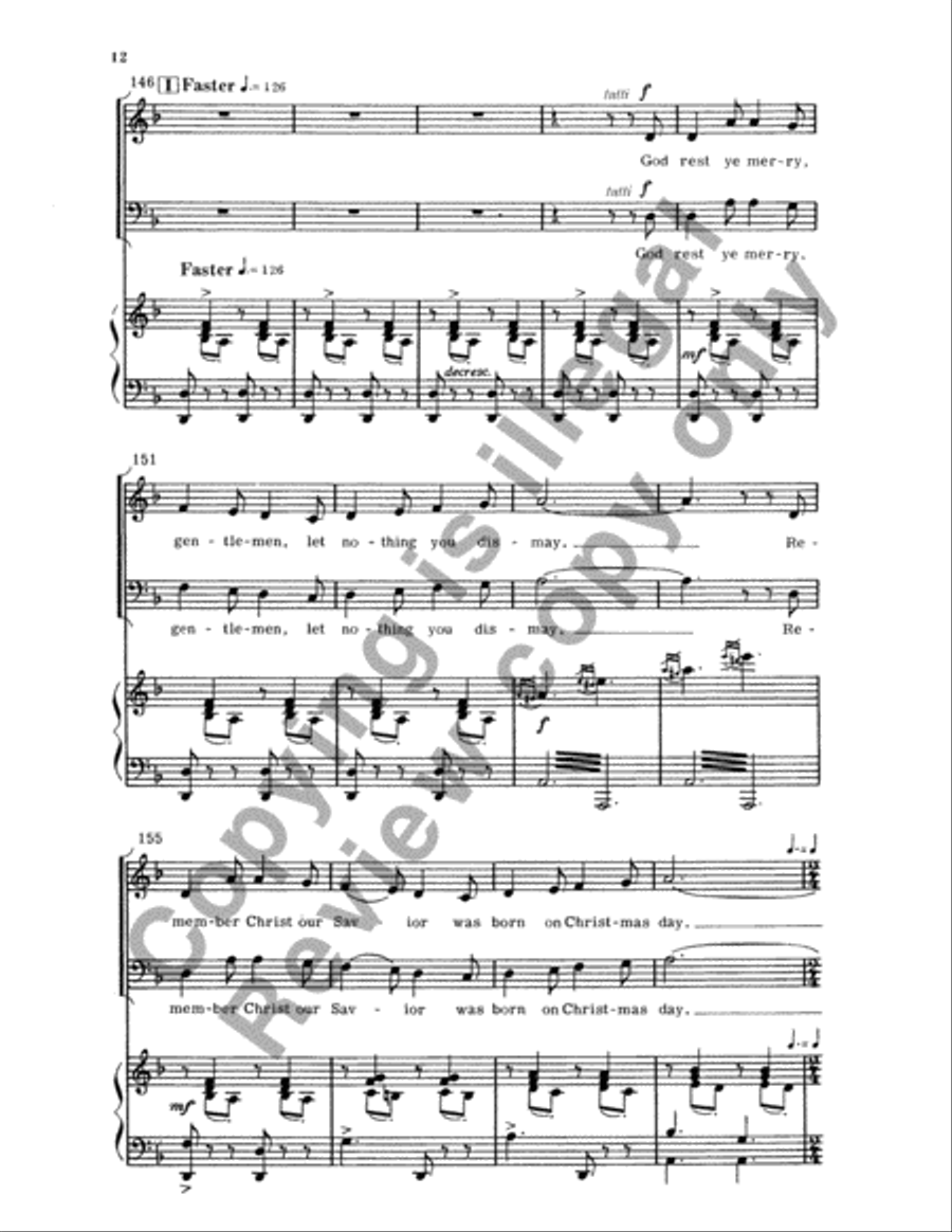 Christmas Trilogy: 3. God Rest Ye Merry, Gentlemen 4-Part scores gallery preview page 29