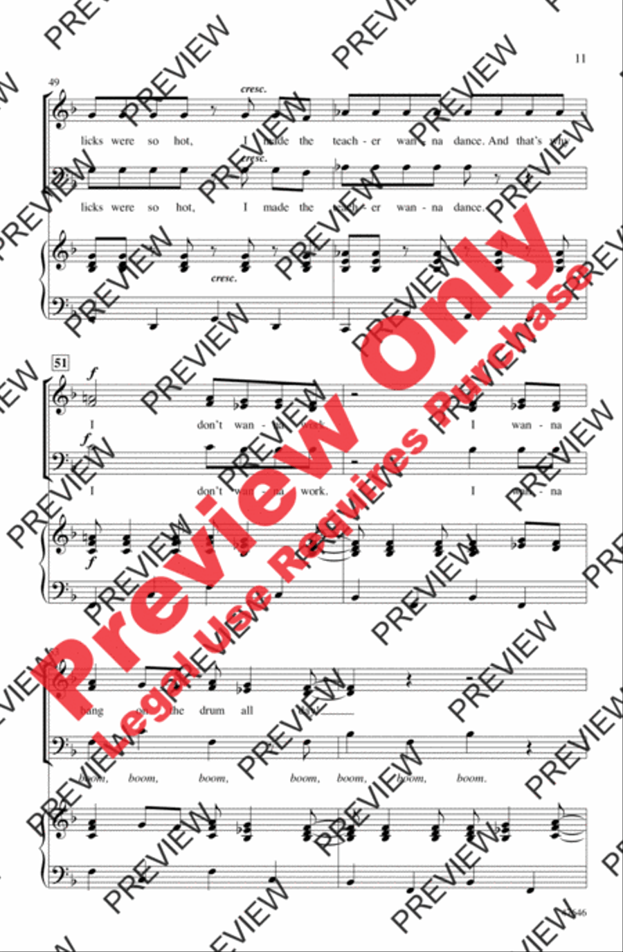 Bang the Drum All Day 3-Part scores gallery preview page 11