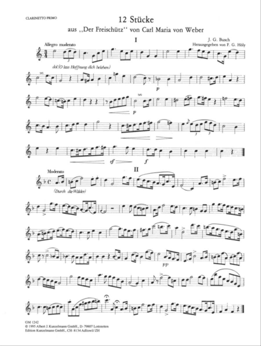 12 pieces from 'Der Freischütz'