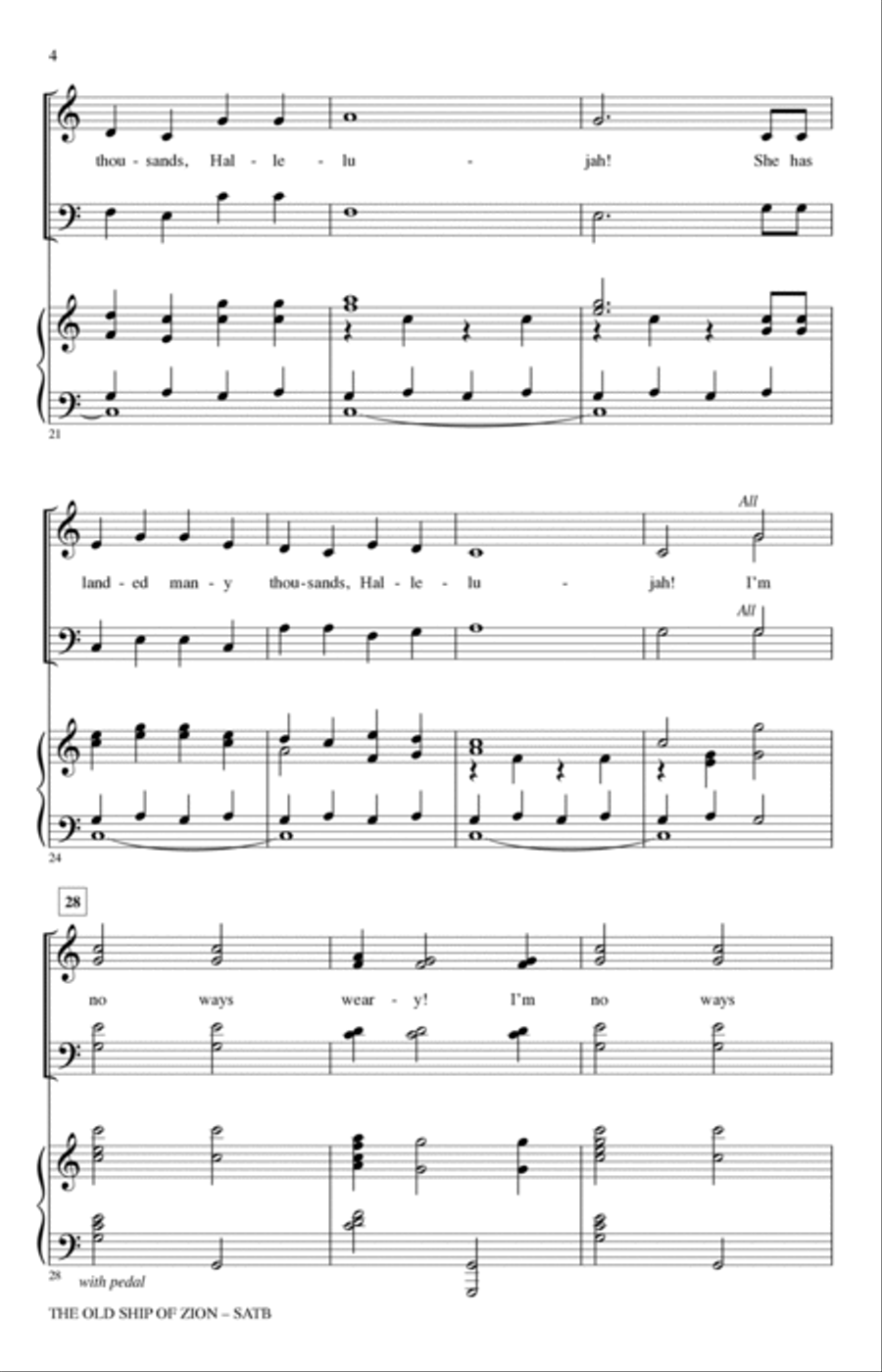 The Old Ship Of Zion (arr. John Leavitt) 4-Part scores gallery preview page 3