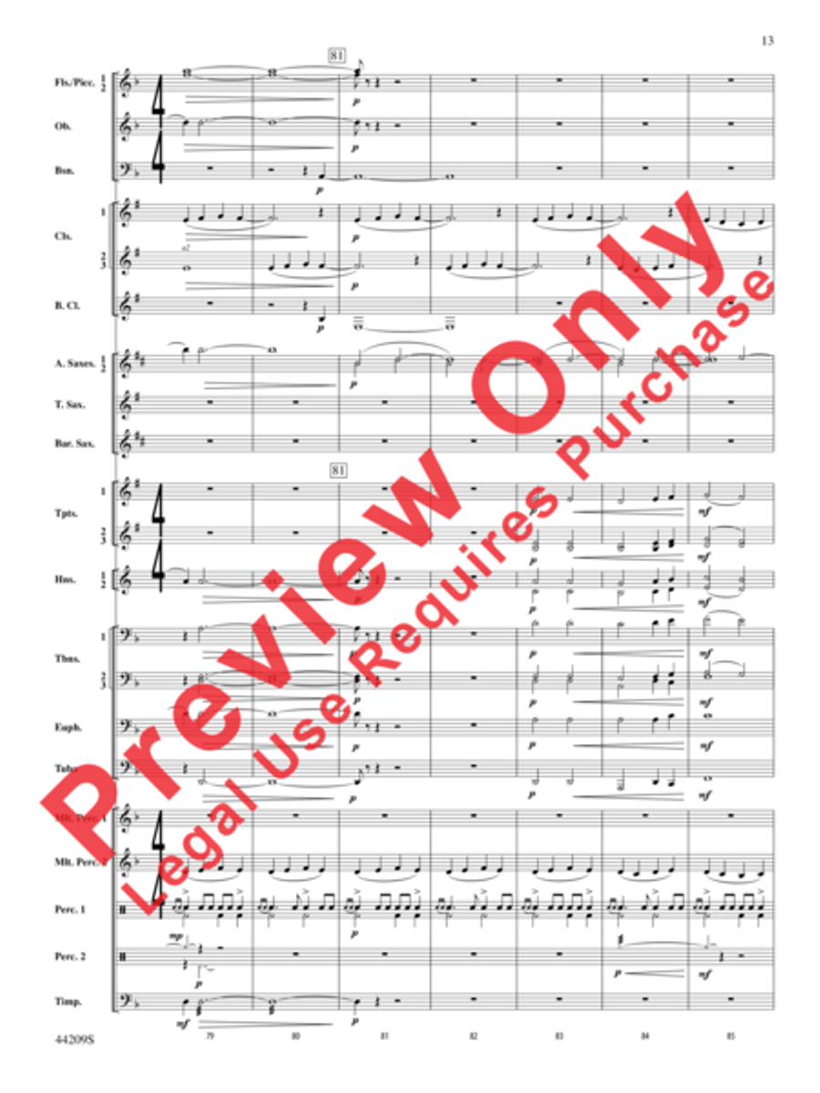 Gaudete Concert Band scores gallery preview page 14