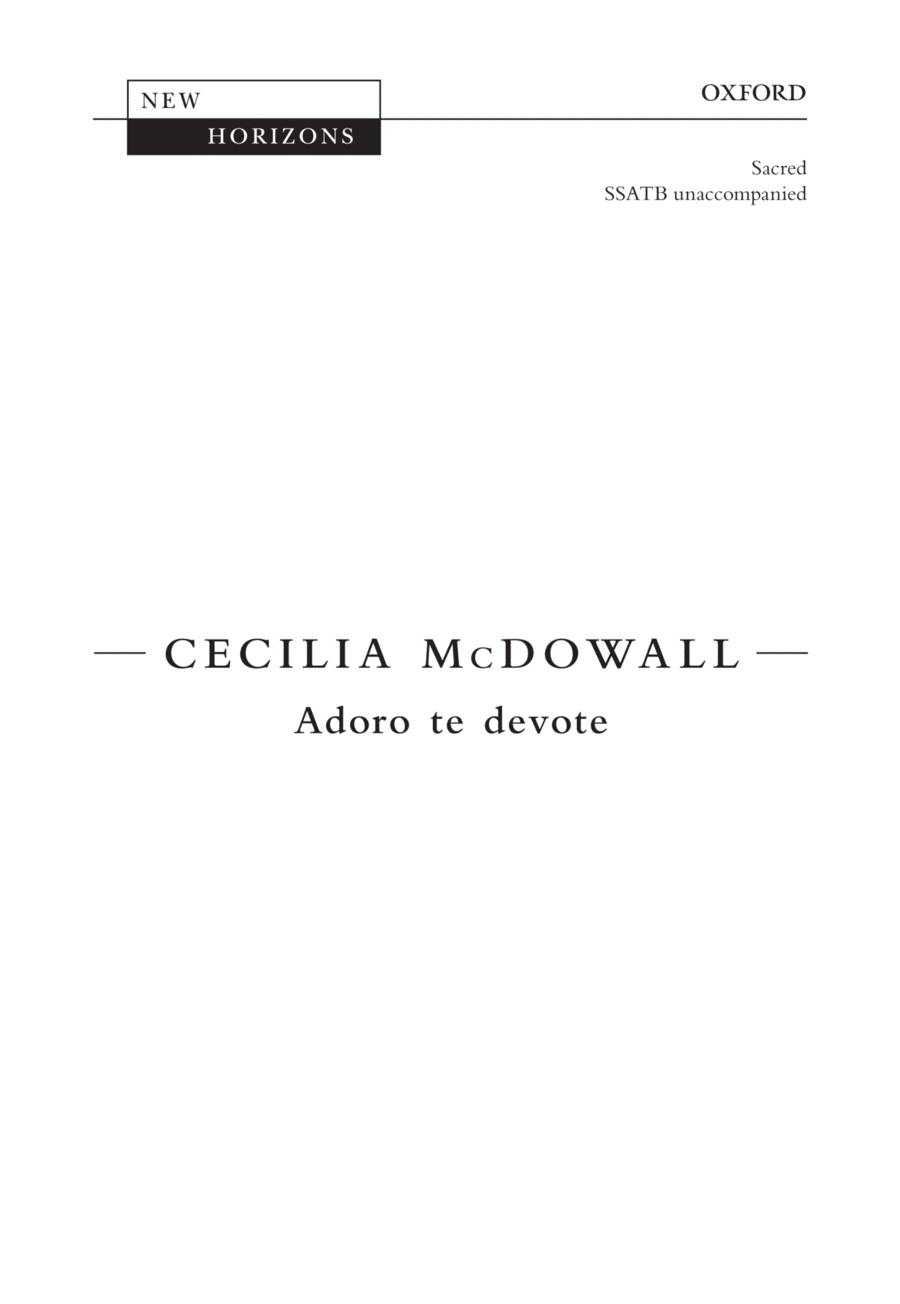 Book cover for Adoro te devote