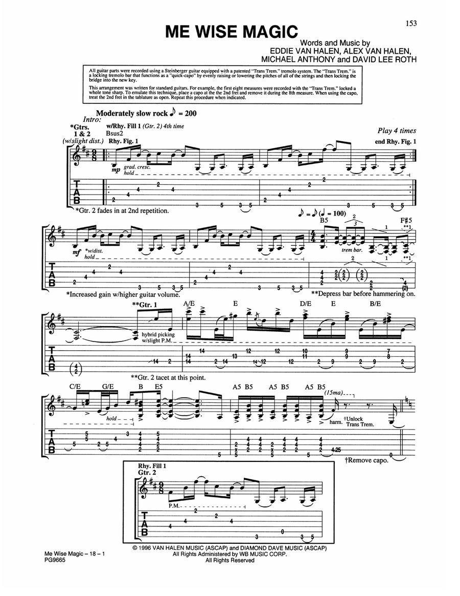 Me Wise Magic Acoustic Guitar scores gallery preview page 1