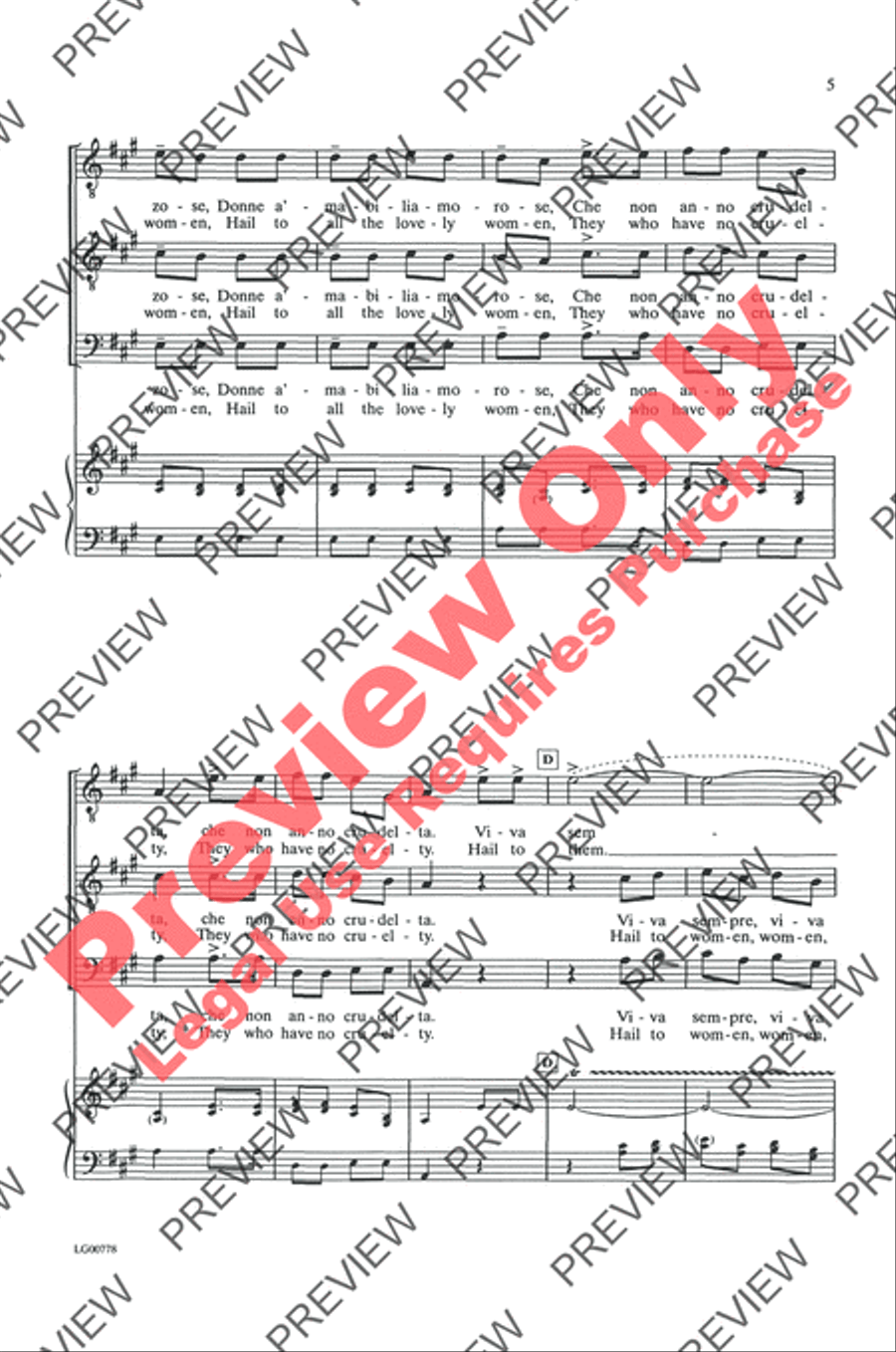 Viva Tutti Men's Choir scores gallery preview page 5