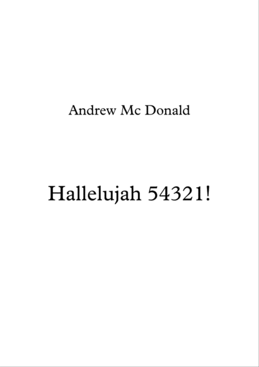 Hallelujah 54321! Voice scores gallery preview page 1