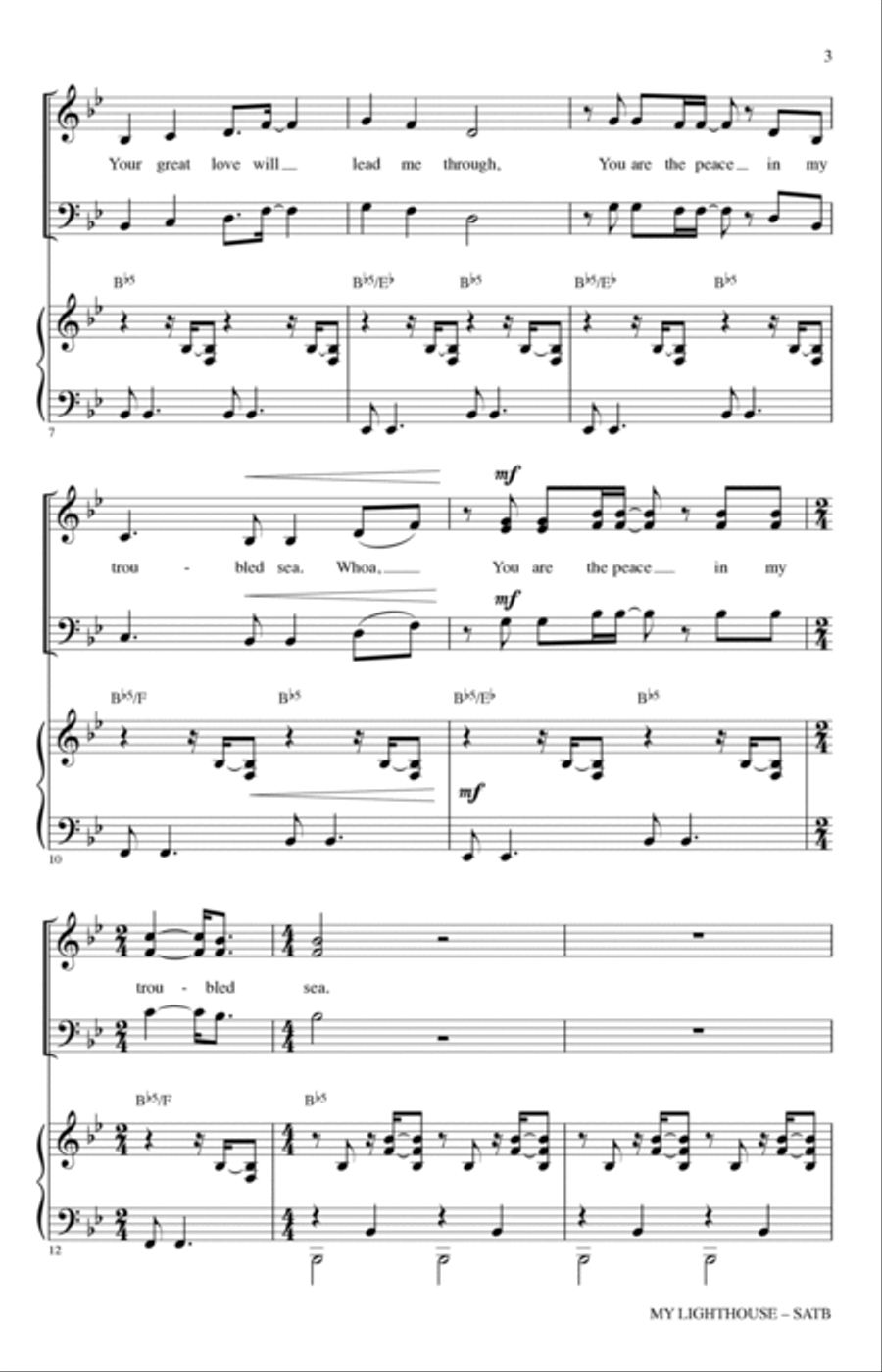 My Lighthouse (arr. David Angerman) 4-Part scores gallery preview page 2